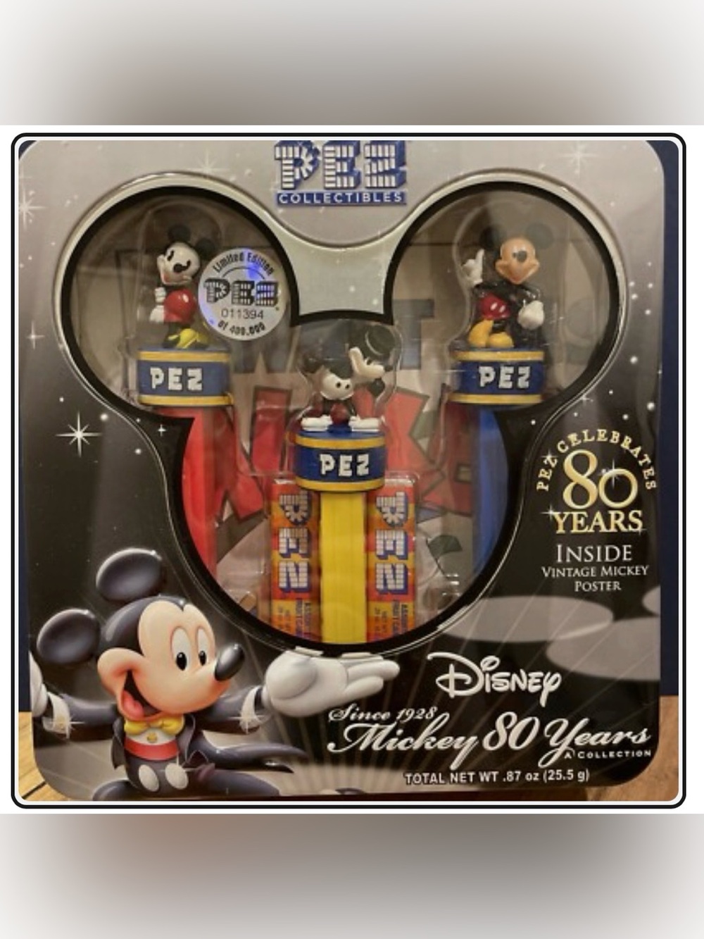 Limited - Edition PEZ Collectibles Disney Mickey Mouse 80 Years Collection.